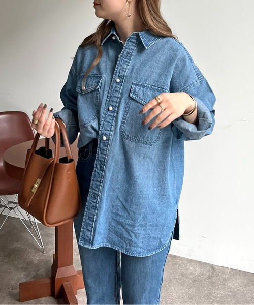 「prose verse」 長袖シャツ フリ- ブルー系その他 レディース_画像5