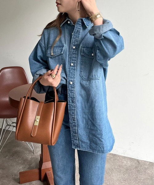 「prose verse」 長袖シャツ フリ- ブルー系その他 レディース_画像7