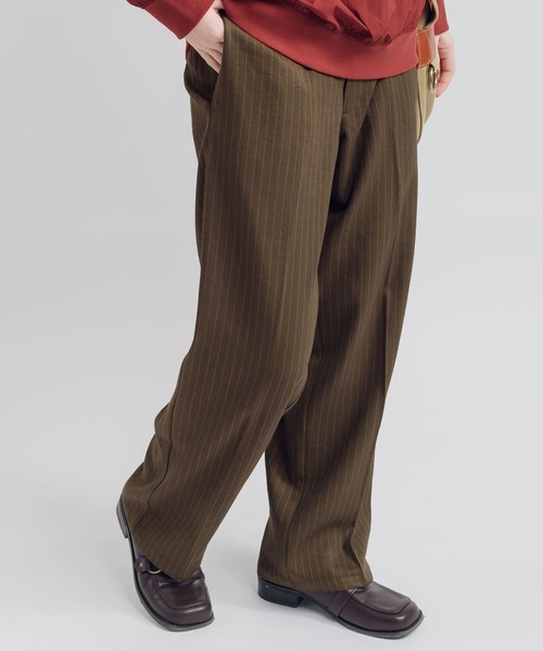 「MUHET」 スラックス X-LARGE チャコールグレー レディース_画像9