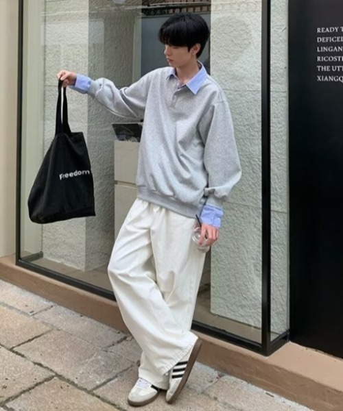 WYZ トレーナー スウェット オーバーサイズシャツレイヤードスウェット