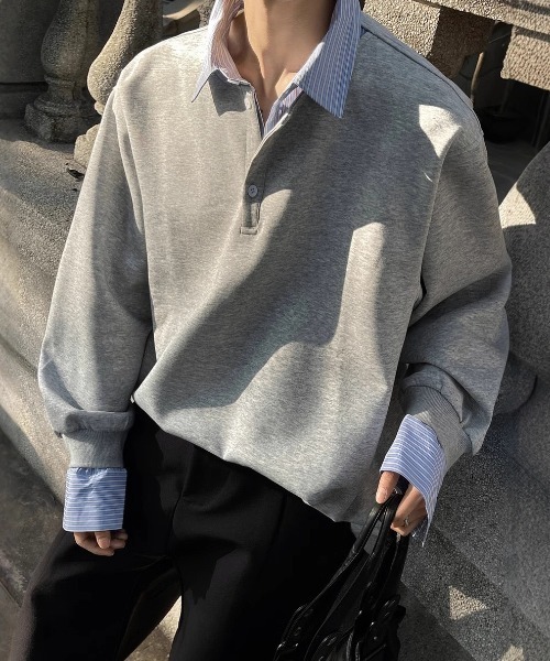 WYZ トレーナー スウェット オーバーサイズシャツレイヤードスウェット