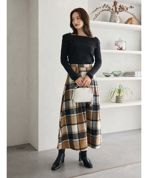 「fifth」 ニットスカート S ベージュ レディース_画像5