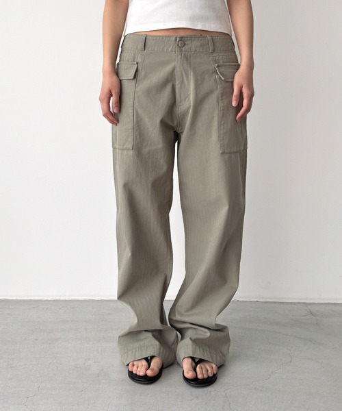 「CANAL JEAN」 「El mar」カーゴパンツ MEDIUM カーキ レディース_画像5