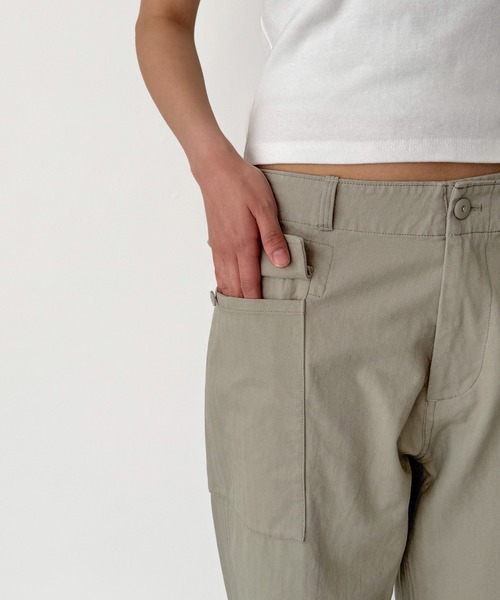 「CANAL JEAN」 「El mar」カーゴパンツ MEDIUM カーキ レディース_画像9