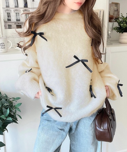 「classicalelf」 長袖ニット LARGE チャコール レディース_画像4