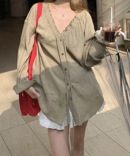 「FREE STYLISTS」 長袖ブラウス L ブラック レディース_画像8