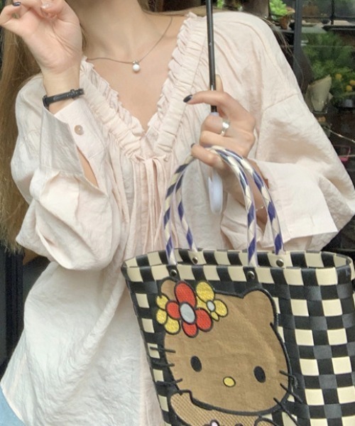 「FREE STYLISTS」 長袖ブラウス L ブラック レディース_画像9