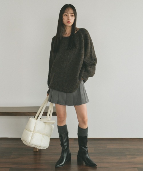 「VANNIE U」 長袖ニット FREE ダークブラウン レディース_画像2