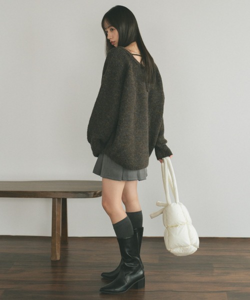 「VANNIE U」 長袖ニット FREE ダークブラウン レディース_画像3