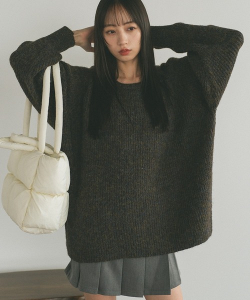 「VANNIE U」 長袖ニット FREE ダークブラウン レディース_画像4