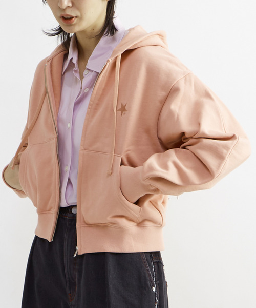 CONVERSE TOKYO パーカー BACK SPINDLE LOGO ZIP HOODIE レディース