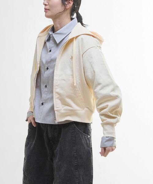 CONVERSE TOKYO パーカー BACK SPINDLE LOGO ZIP HOODIE レディース