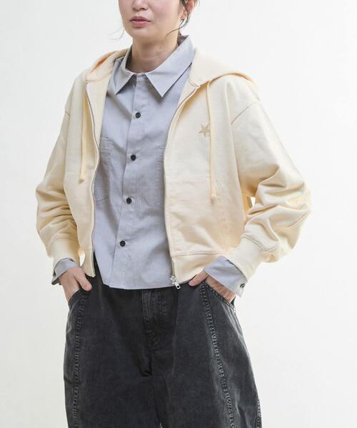 CONVERSE TOKYO パーカー BACK SPINDLE LOGO ZIP HOODIE レディース