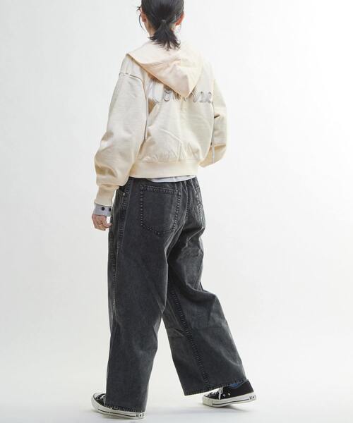 CONVERSE TOKYO パーカー BACK SPINDLE LOGO ZIP HOODIE レディース