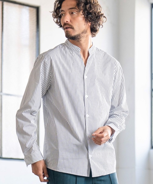 「Magine」 長袖シャツ 44 ネイビー メンズ_画像2