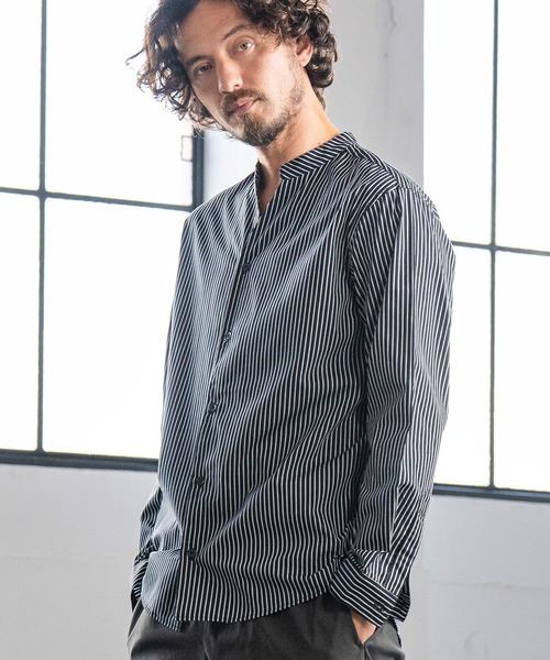 「Magine」 長袖シャツ 44 ネイビー メンズ_画像7