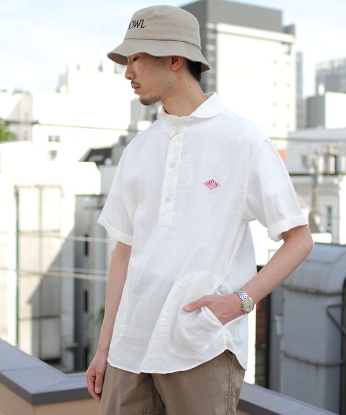 Danton（ダントン） 半袖シャツ 42 チャコールグレー メンズ