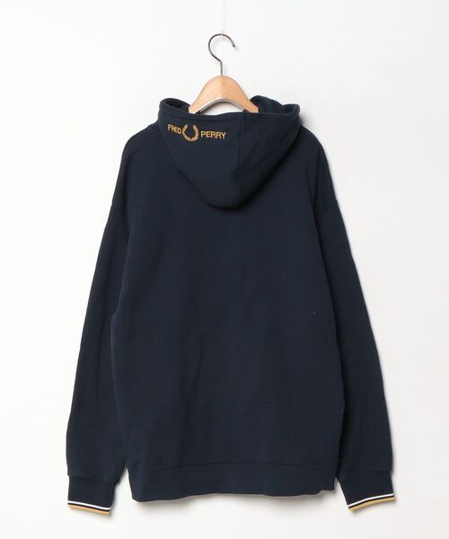 「FRED PERRY」 プルオーバーパーカー X-LARGE ネイビー レディース_画像2
