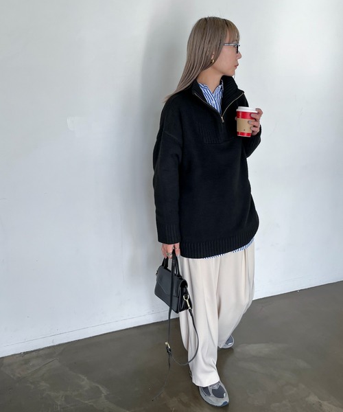 「feepur」 長袖ニット MEDIUM ブラック レディース_画像6