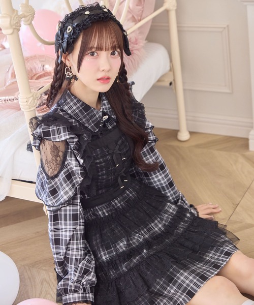 ROJITA（ロジータ） ワンピース チュールエプロン付きメイドワンピース