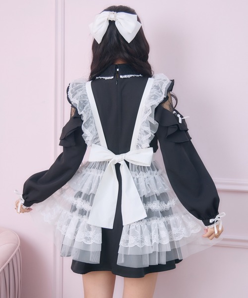 ROJITA（ロジータ） ワンピース チュールエプロン付きメイドワンピース