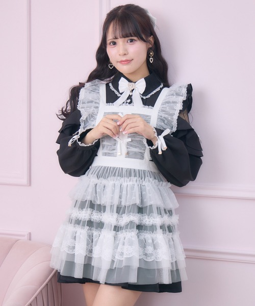 ROJITA（ロジータ） ワンピース チュールエプロン付きメイドワンピース