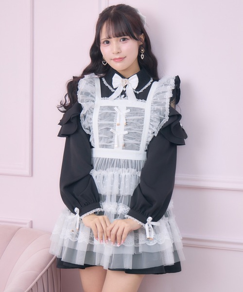 ROJITA（ロジータ） ワンピース チュールエプロン付きメイドワンピース