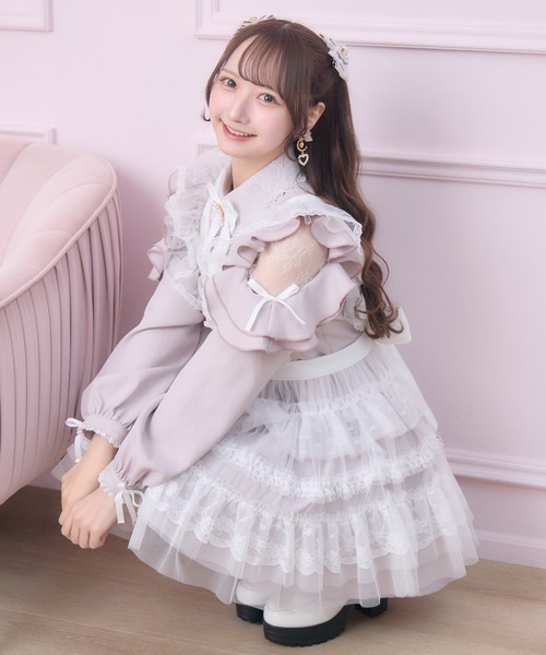 ROJITA（ロジータ） ワンピース チュールエプロン付きメイドワンピース