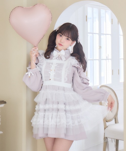 ROJITA（ロジータ） ワンピース チュールエプロン付きメイドワンピース