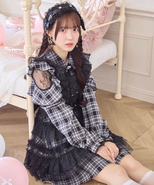 ROJITA（ロジータ） ワンピース チュールエプロン付きメイドワンピース