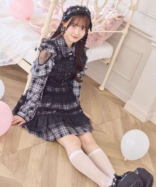 ROJITA（ロジータ） ワンピース チュールエプロン付きメイドワンピース