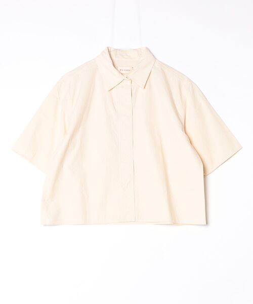 MEYAME（メヤメ） ブラウス シャツ フライフロントハーフスリーブ 