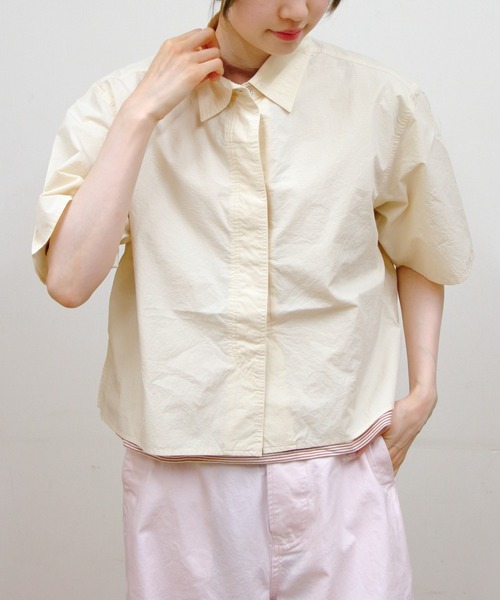 メメさん専用 MEYAME（メヤメ） ブラウス シャツ フライフロントハーフスリーブ