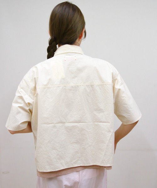 メメさん専用 MEYAME（メヤメ） ブラウス シャツ フライフロントハーフスリーブ