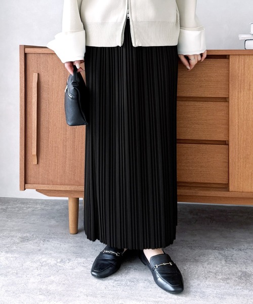 「reca」 プリーツスカート L オフホワイト レディース_画像4