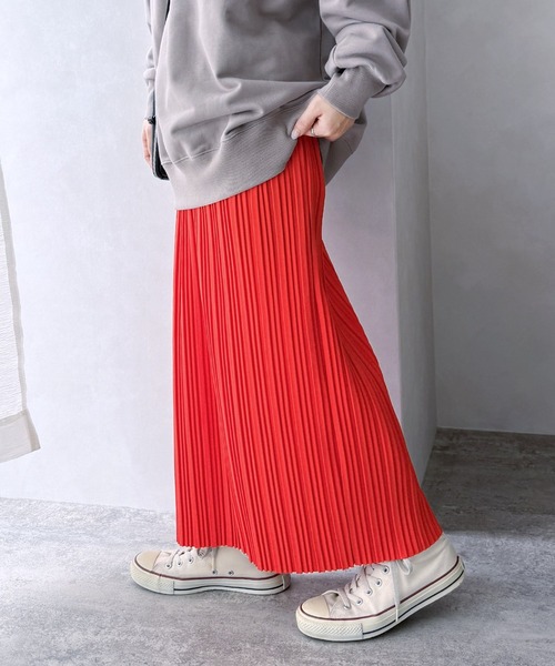 「reca」 プリーツスカート L オフホワイト レディース_画像9