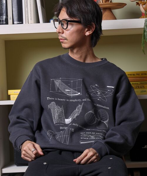 「FFEIN」 スウェットカットソー SMALL アッシュグレー メンズ_画像4
