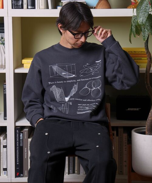 「FFEIN」 スウェットカットソー SMALL アッシュグレー メンズ_画像5