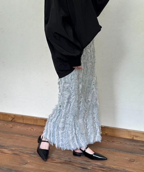 「Per sist ence」 ニットスカート FREE ブラック レディース_画像4