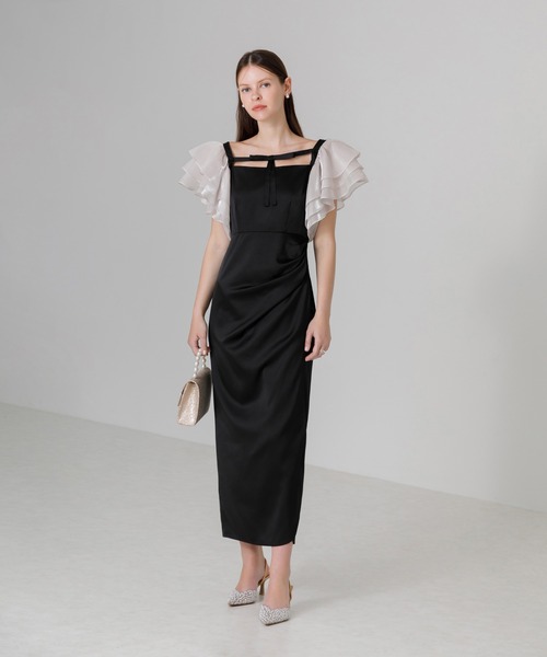 「Leja」 キャミソールワンピース MEDIUM ブラック レディースの画像