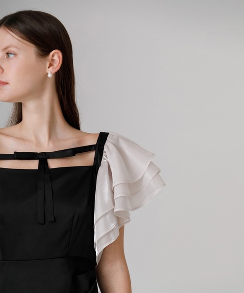 「Leja」 キャミソールワンピース MEDIUM ブラック レディースの画像