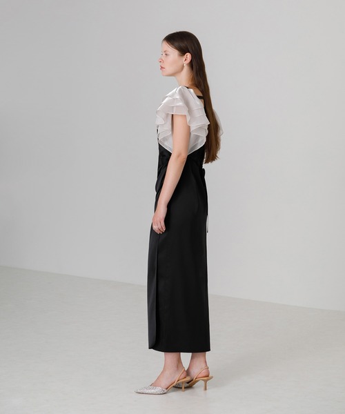 「Leja」 キャミソールワンピース MEDIUM ブラック レディースの画像