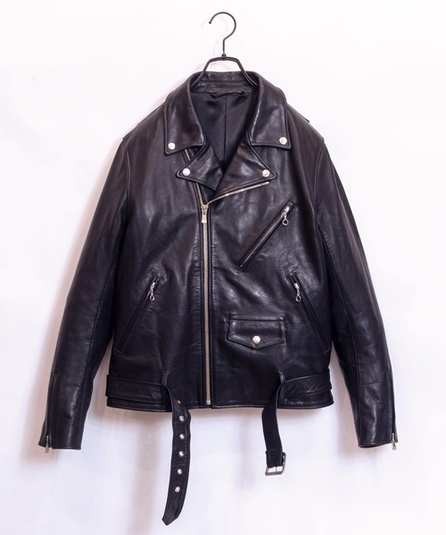 「JACKROSE」 レザーブルゾン M ブラック メンズ_画像5