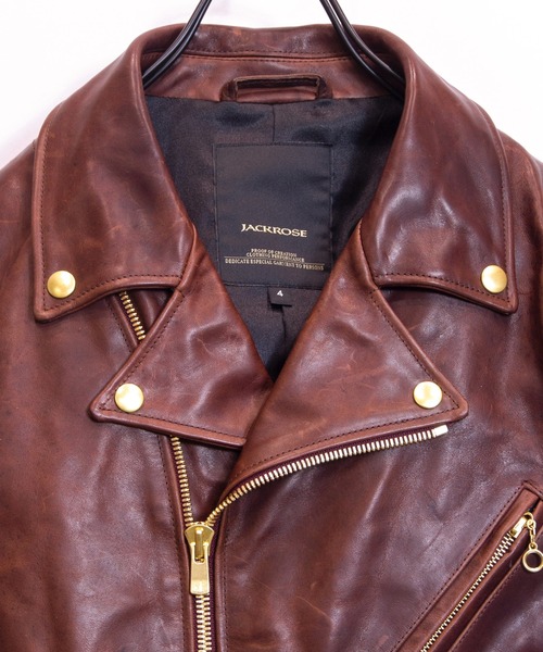 「JACKROSE」 レザーブルゾン M ブラック メンズ_画像7