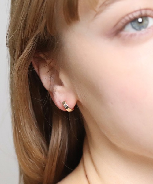 cui-cui（キュイキュイ） ピアス ゴールド スナップ フープ ピアス