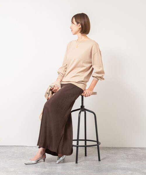 「NOLLEY'S」 長袖ニット FREE ベージュ レディース_画像5