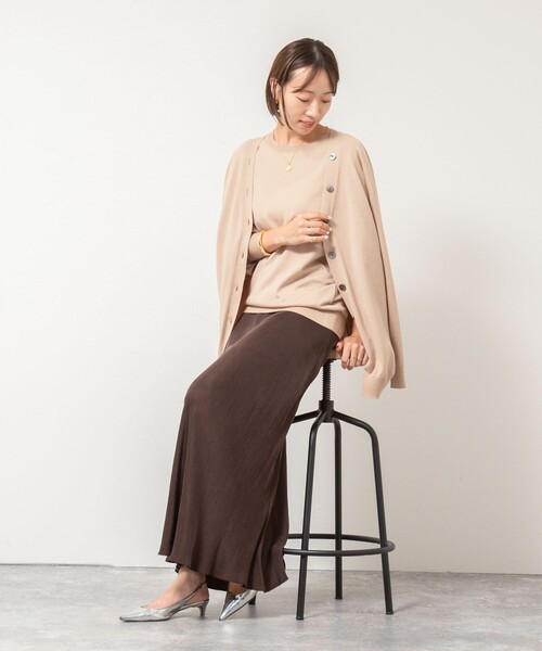 「NOLLEY'S」 長袖ニット FREE ベージュ レディース_画像6