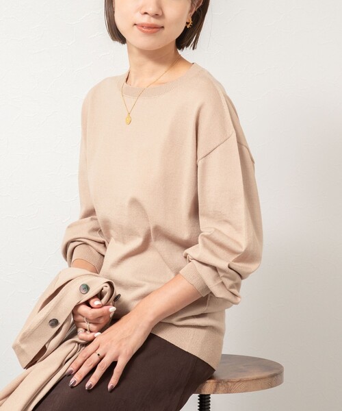 「NOLLEY'S」 長袖ニット FREE ベージュ レディース_画像7