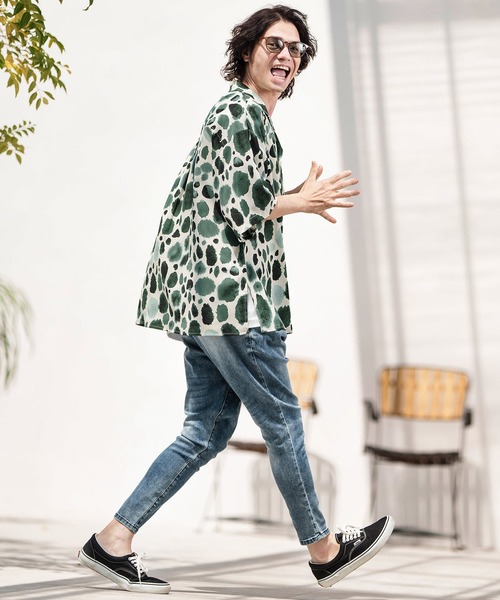 「CAMBIO」 半袖シャツ L ブルー メンズ_画像6