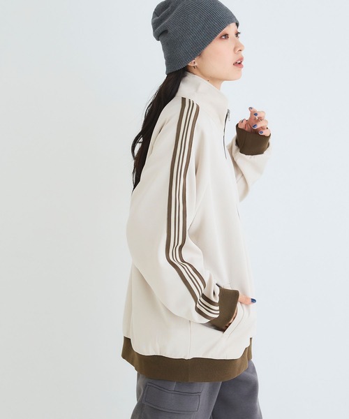 「KANGOL SPORT」 ジャージブルゾン L ブラック レディース_画像8
